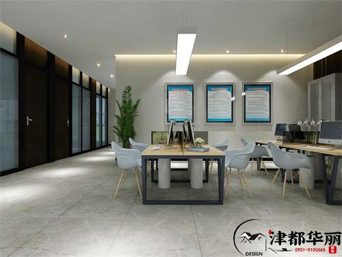 青铜峡亚盛物流办公室装修设计方案|简洁环保，轻松舒适