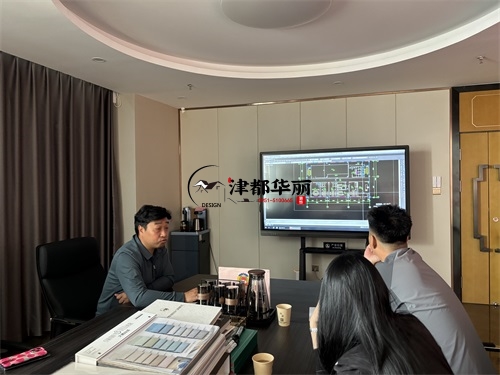 青铜峡设计装修公司|青铜峡枫玺中餐厅设计装修项目平面方案沟通